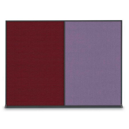 United Visual Products Double Door Radius Plus Corkboard, 48"X, UV8003PLUS-BRONZE-COBACC UV8003PLUS-BRONZE-COBACC